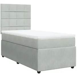 vidaXL Boxspringbett 180 x 200 cm Hellgrau