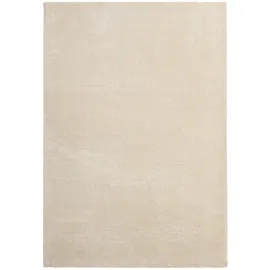 The CarPET Teppich THE CARPET "kuschelig & Super Soft, Anti-Rutsch Unterseite", beige, B:60cm H:16mm L:110cm, Polyester, Teppiche, Teppich, Waschbar bis 30 Grad, Felloptik, Wohnzimmer Teppich, Kundenliebling