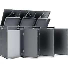 plats® Mülltonnenbox 198,5 x 80 x 116 cm grau