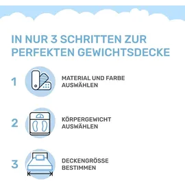 DAILYDREAM Gewichtsdecke für Erwachsene aus 100% Baumwolle, Edition"Grau"