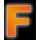 CONACORD Klebebuchstabe F Reflektierend 8 cm Orange