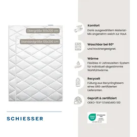 SCHIESSER 4-Jahreszeiten Bettdeckenset Lykke | 2-teilig | 135 x 200 cm Schlaftextilien, Bettdecken