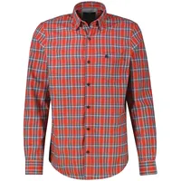 Lerros Kariertes Flanellhemd in Übergrössen - Scandinavian Red -