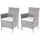 Proregal Andi Gartensessel 59 x 60 x 83 cm grau/Creme 2 St.