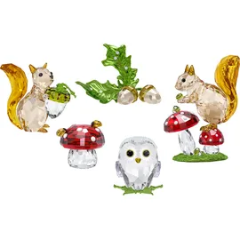 Swarovski Idyllia Eichhörnchen und Eichel, Fantasievolle Kristallfigur mit Strahlenden Kristallen