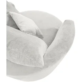 CARRYHOME Sessel Beige, Textil, Füllung: Polyester, Schaumstoffflocken,Polyester, Schaumstoffflocken, 115x72x115 cm, Sitzfläche 360° drehbar, Stühle