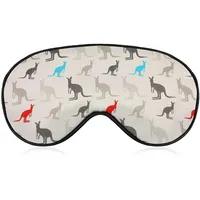Augenmaske Bequeme und superweiche Schlafmaske mit verstellbarem Riemen für Schlafreisen Trockenes Auge, Schlafaugenmaske Augenabdeckung Australien Kängurus Muster Augenabdeckung