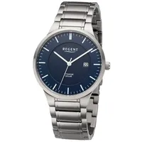 REGENT Solar Titan Regent Herren Metallband Ø40mm (blau)