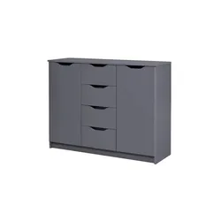 Sideboard , grau , Maße (cm): B: 122 H: 92