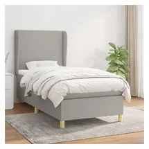 vidaXL Boxspringbett 100 x 200 cm Hellgrau