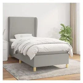 vidaXL Boxspringbett 100 x 200 cm Hellgrau
