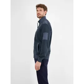 Lerros Sweatjacke in Zig-Zag-Struktur - Classic Navy - M