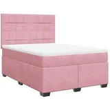 vidaXL Boxspringbett 140 x 200 cm Rosa
