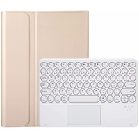 CLALOC Tastatur Case Für Samsung Tab S8+/ S7 FE / S7+ Touchpad Abnehmbare QWERTY Tastaturen Mit S Pen Halterung Cover Für Galaxy Tab S6 Lite/Tab A7 / Tab A8 / S7 / S8 / A7 Lite,Gold,Tab S7 FE