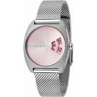 Esprit Disc Pink Silver Mesh Uhr Damenuhr Edelstahl Silber ES1L036M0055