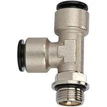 Riegler T-Steckverschraubung »click-clock«, drehbar, G 1/4 außen Ø8 mm