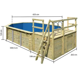 Karibu Rundpool Modell 4 Variante C 400 x 610 cm