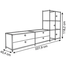 Viasit Sideboard System4, 83917 taupe 227,9 x 40,4 x 118,2 cm, 1 St.