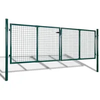 vidaXL Gartenzaun Tor 289x100 cm/306x150 cm Stahl Grün
