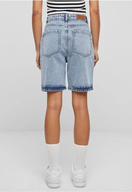 Urban Classics Damen-Bermuda 90er, hellblau getönt, gewascht, Größe 31