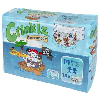 Crinklz Buccaneer Windeln mit Folie Gr. M 15 Stück - mit Kindermotiven Ageplay