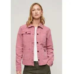 Superdry für Damen. W5011675A Vier-Taschen-Jacke Chore rosa (XXS), Lässig, Baumwolle