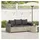 vidaXL Gartensofa 3-Sitzer hellgrau Polyrattan