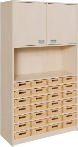 Korpus-Kombischrank mit Materialkästen und 2 Türen