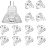 Simusi GU4 Halogen Leuchtmittel, MR11 12V 20W Halogen, MR11 Halogen 20W Deckenglühbirnen 2 Pin Dimmbar, Halogen Spot Glühbirnen, Halogen Reflektor 2700K Warmweiß, 12er Pack