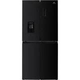 Continental Edison CERA4D4644-türiger Kühlschrank mit Wasserspender – 464 l – Total No Frost – B 79 cm x H 180 cm – Schwarz – - Schwarz