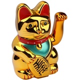 Schramm® Winkekatze Gold Meneki Neko Winke Katze Chinesische Glücks Katze Glückskatze Glücksbringer