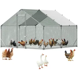 Vevor Freilaufgehege 3 x 3 x 200 cm grau