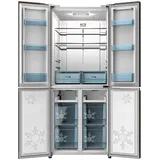 WOLKENSTEIN WCD400A++NF BG Stand Cross Door Kühl-Gefrierkombination/NoFrost Technik/mit Touch Control/ 4**** Gefrierfach / 185x76cm/ Kühlteil 259 L/Gefrierteil 120L/ 42 dB/ 331 kWh/Jahr/Schwarz