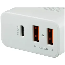 Canyon Power Adapter H-08 PD 30W, USB-C, USB-A, weiß