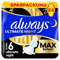 Always Damenbinden Ultimate Night Größe 6 mit Flügeln 54 St.
