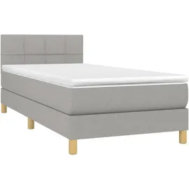 vidaXL Boxspringbett 100 x 200 cm Hellgrau