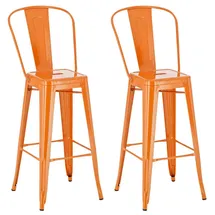 TPFLiving Barhocker 44 x 100 x 52 cm Orange