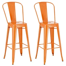 TPFLiving Barhocker 44 x 100 x 52 cm Orange