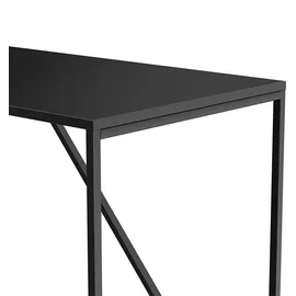 Oviala Rechteckiger Esstisch für 4 Personen aus schwarzem Stahl