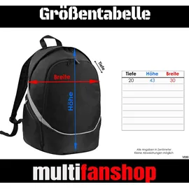 multifanshop Hamburg Herzschlag Blau/Schwarz
