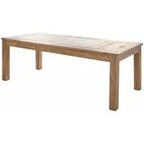 Loberon Tisch Amherst, naturbelassene Oberfläche, rustikales Landhaus-Flair, mit moderner Auszugsfunktion, Esszimmertisch, Kiefernholz, braun