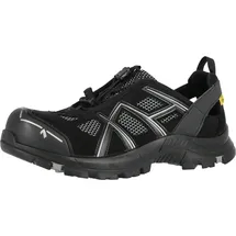 Haix Black Eagle Safety 61.1 Low schwarz Größe 7 (41) schwarz/silber S1P HRO HI SRC ESD EN ISO 20346 Mikrofaser/Textil