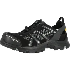 Haix Black Eagle Safety 61.1 Low schwarz Größe 7 (41) schwarz/silber S1P HRO HI SRC ESD EN ISO 20346 Mikrofaser/Textil