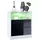 Vladon Nachttisch Pino V1 56 x 67,5 x 36 cm Weiß matt/Schwarz Hochglanz