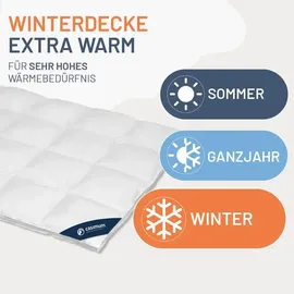 innovations2u ug (haftungsbeschränkt) Daunendecke »PREMIUM« – 10% Federn, Größe: 200x220