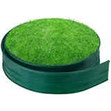 Relaxdays Rasenkante Kunststoff, 12 m, Flexibles Rasenband, Beetbegrenzung, 10 cm hoch, Wegbegrenzung, dunkelgrün