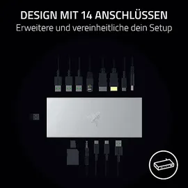 Razer USB 4 Dock 14-Port Dockingstation, Mercury