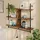 BESTIER Wandregal 105 x 96 x 23,8 cm Braun