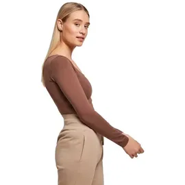 URBAN CLASSICS Organic Langarm-body Bark 4XL