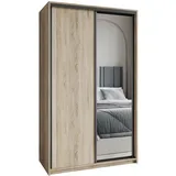 masseno Schwebetürenschrank TAVI 120 x 205 x 60 cm Eiche